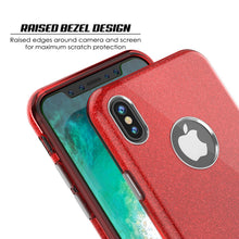 Load image into Gallery viewer, iPhone X Case, Punkcase Galactic 2.0 Series Ultra Slim w/ Tempered Glass Screen Protector | [Red] 
