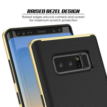 Load image into Gallery viewer, Galaxy Note 8 Case, PunkCase [Stealth Series] Hybrid 3-Piece Shockproof Dual Layer Cover [Non-Slip] [Soft TPU + PC Bumper] with PUNKSHIELD Screen Protector for Samsung Note 8 [Gold] (Color in image: White)
