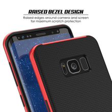 Load image into Gallery viewer, Galaxy S8 PLUS Case, PunkCase [Stealth Series] Hybrid 3-Piece Shockproof Dual Layer Cover [Non-Slip] [Soft TPU + PC Bumper] with PUNKSHIELD Screen Protector for Samsung S8+ [Red] (Color in image: Silver)
