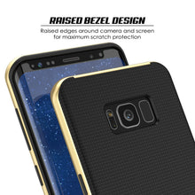 Load image into Gallery viewer, Galaxy S8 Case, PunkCase [Stealth Series] Hybrid 3-Piece Shockproof Dual Layer Cover [Non-Slip] [Soft TPU + PC Bumper] with PUNKSHIELD Screen Protector for Samsung S8 Edge [Gold] (Color in image: Red)
