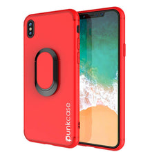 Load image into Gallery viewer, iPhone XR Case, Punkcase Magnetix Protective TPU Cover W/ Kickstand, Tempered Glass Screen Protector [Red] (Color in image: red)
