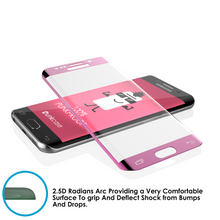 Charger l'image dans la galerie, Galaxy S6 Edge Pink Tempered Glass Screen Protector, PUNKSHIELD \0.33mm Thick 9H Glass (Color in image: Black)
