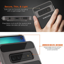 Charger l&#39;image dans la galerie, Galaxy S10 Case, PUNKcase [LUCID 3.0 Series] [Slim Fit] Armor Cover w/ Integrated Screen Protector [Grey] (Color in image: Black)

