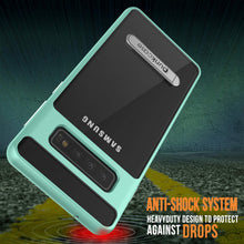 Charger l&#39;image dans la galerie, Galaxy S10 Case, PUNKcase [LUCID 3.0 Series] [Slim Fit] Armor Cover w/ Integrated Screen Protector [Teal] (Color in image: Red)
