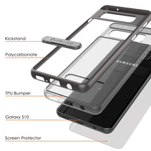 Charger l&#39;image dans la galerie, Galaxy S10 Case, PUNKcase [LUCID 3.0 Series] [Slim Fit] Armor Cover w/ Integrated Screen Protector [Grey] (Color in image: Blue)
