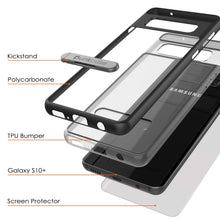 Charger l&#39;image dans la galerie, Galaxy S10+ Plus Case, PUNKcase [LUCID 3.0 Series] [Slim Fit] [Clear Back] Armor Cover w/ Integrated Screen Protector (Color in image: Gold)
