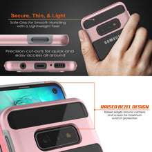 Charger l&#39;image dans la galerie, Galaxy S10e Case, PUNKcase [LUCID 3.0 Series] [Slim Fit] Armor Cover w/ Integrated Screen Protector [Rose Gold] (Color in image: Black)
