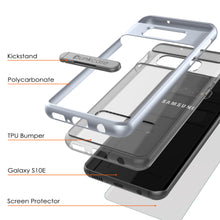 Charger l&#39;image dans la galerie, Galaxy S10e Case, PUNKcase [LUCID 3.0 Series] [Slim Fit] Armor Cover w/ Integrated Screen Protector [Silver] (Color in image: Blue)
