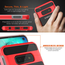 Charger l&#39;image dans la galerie, Galaxy S10e Case, PUNKcase [LUCID 3.0 Series] [Slim Fit] Armor Cover w/ Integrated Screen Protector [Red] (Color in image: Black)
