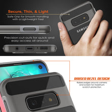 Charger l&#39;image dans la galerie, Galaxy S10e Case, PUNKcase [LUCID 3.0 Series] [Slim Fit] Armor Cover w/ Integrated Screen Protector [Grey] (Color in image: Black)
