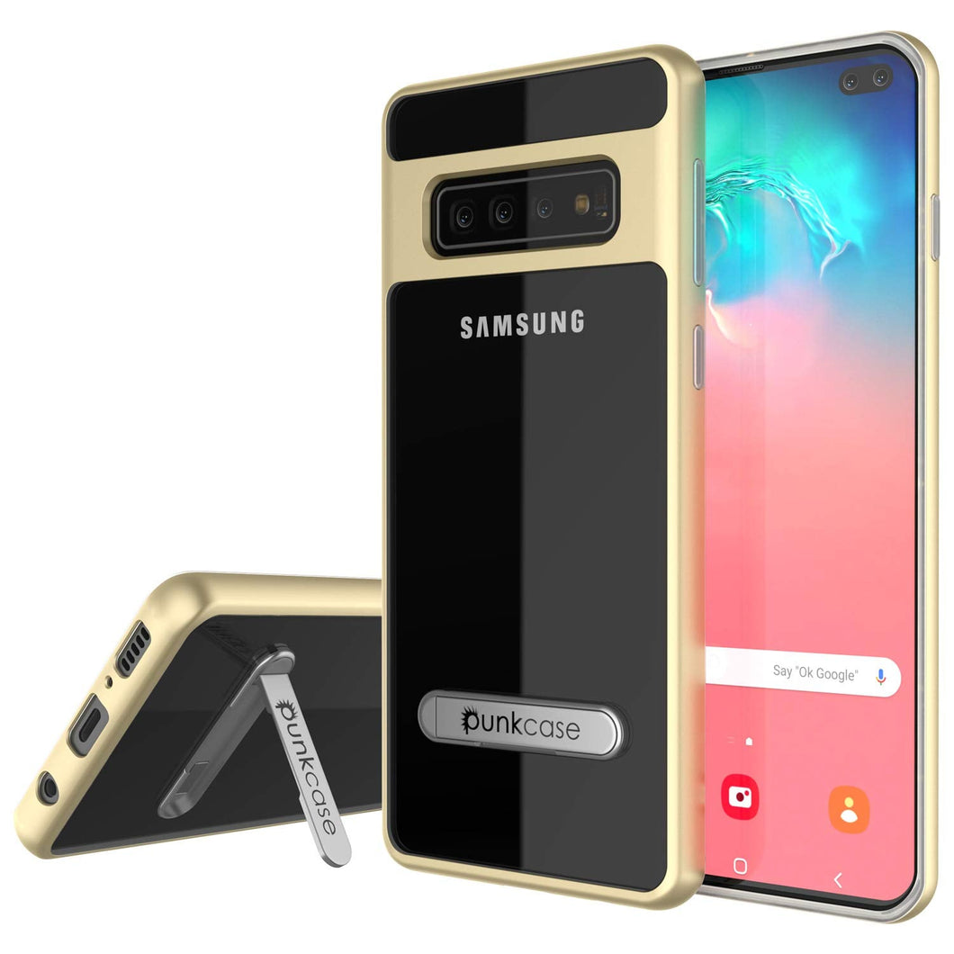 Galaxy S10+ Plus Case, PUNKcase [LUCID 3.0 Series] [Slim Fit] Armor Cover w/ Integrated Screen Protector [Gold] (Color in image: Gold)