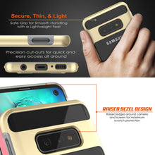 Charger l&#39;image dans la galerie, Galaxy S10e Case, PUNKcase [LUCID 3.0 Series] [Slim Fit] Armor Cover w/ Integrated Screen Protector [Gold] (Color in image: Black)
