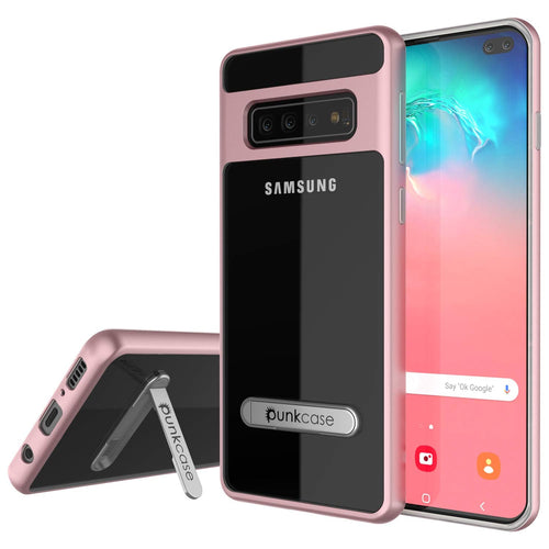 Galaxy S10+ Plus Case, PUNKcase [LUCID 3.0 Series] [Slim Fit] Armor Cover w/ Integrated Screen Protector [Rose Gold] (Color in image: Rose Gold)