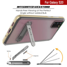 Load image into Gallery viewer, Galaxy S20 Case, PUNKcase [LUCID 3.0 Series] [Slim Fit] Armor Cover w/ Integrated Screen Protector [Gold] (Color in image: Grey)
