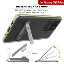 Charger l'image dans la galerie, Galaxy S20 Ultra Case, PUNKcase [LUCID 3.0 Series] [Slim Fit] Armor Cover w/ Integrated Screen Protector [Gold] (Color in image: Grey)
