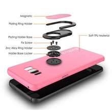 Load image into Gallery viewer, Galaxy S8 PLUS, Punkcase Magnetix Protective TPU Cover W/ Kickstand, Screen Protector [Pink] (Color in image: black)
