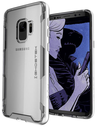 Galaxy S9 Clear Protective Case | Cloak 3 Series [Silver] (Color in image: Silver)