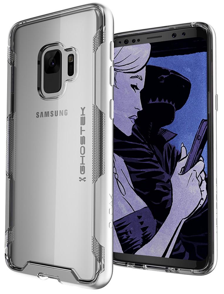 Galaxy S9 Clear Protective Case | Cloak 3 Series [Silver] (Color in image: Silver)