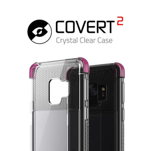 Galaxy S9 Clear Protective Case | Covert 2 Series [Pink] 