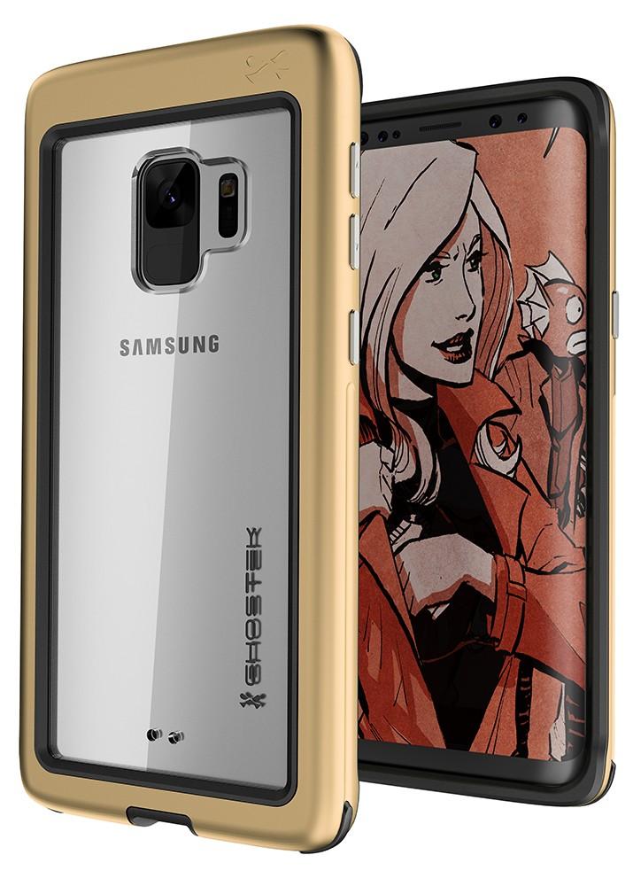 Galaxy S9 Rugged Heavy Duty Case | Atomic Slim Series [Gold] (Color in image: Gold)