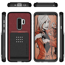 Charger l&#39;image dans la galerie, Galaxy S9+ Protective Wallet Case | Exec 2 Series [Red] (Color in image: Black)
