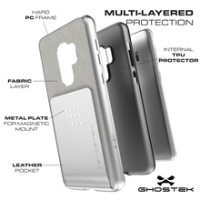 Charger l&#39;image dans la galerie, Galaxy S9+ Protective Wallet Case | Exec 2 Series [Red] (Color in image: Silver)
