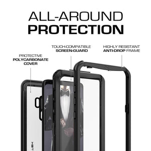 Galaxy S9+ Plus Rugged Waterproof Case | Nautical Series | [Black] 