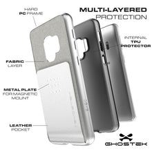 Charger l&#39;image dans la galerie, Galaxy S9+ Protective Wallet Case | Exec 2 Series [Silver] (Color in image: Black)
