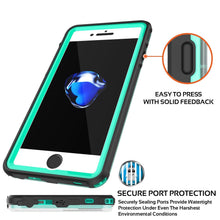 Load image into Gallery viewer, iPhone 8+ Plus Waterproof Case, PUNKcase CRYSTAL Teal W/ Attached Screen Protector  | Warranty (Color in image: light green)
