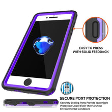 Load image into Gallery viewer, iPhone 8+ Plus Waterproof Case, PUNKcase CRYSTAL Purple W/ Attached Screen Protector  | Warranty (Color in image: teal)
