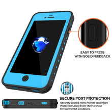 Charger l&#39;image dans la galerie, iPhone SE (4.7&quot;) Waterproof Case, Punkcase [Light Blue] [StudStar Series]  [Slim Fit] [IP68 Certified] [Dirt/Snow Proof] (Color in image: black)
