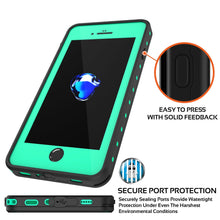 Charger l&#39;image dans la galerie, iPhone 8+ Plus Waterproof Case, Punkcase [StudStar Series] [Teal] [Slim Fit] Shockproof] [Dirtproof] [Snowproof] Armor Cover (Color in image: black)
