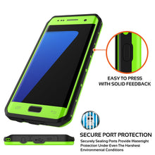 Load image into Gallery viewer, Galaxy S7 EDGE Waterproof Case PunkCase StudStar Light Green Thin 6.6ft Underwater IP68 ShockProof (Color in image: teal)
