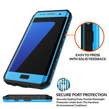 Load image into Gallery viewer, Galaxy S7 EDGE Waterproof Case PunkCase StudStar Light Blue Thin 6.6ft Underwater IP68 ShockProof (Color in image: black)
