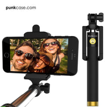 Charger l&#39;image dans la galerie, Selfie Stick - Gold, Extendable Monopod with Built-In Bluetooth Remote Shutter (Color in image: Pink)
