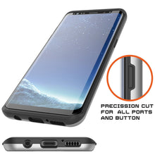 Load image into Gallery viewer, Galaxy S8 Plus Case, PUNKcase [SLOT Series] [Slim Fit] Dual-Layer Armor Cover w/Integrated Anti-Shock System, Credit Card Slot [Silver] (Color in image: Grey)
