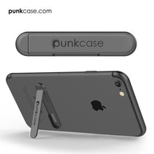Load image into Gallery viewer, PUNKCASE FlickStick Universal Cell Phone Kickstand for all Mobile Phones &amp; Cases with Flat Backs, One Finger Operation (Charcoal) (Color in image: Silver)
