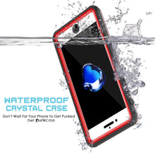 Load image into Gallery viewer, iPhone 8+ Plus Waterproof Case, PUNKcase CRYSTAL Red W/ Attached Screen Protector  | Warranty (Color in image: teal)
