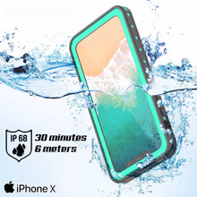 Load image into Gallery viewer, iPhone X Waterproof IP68 Case, Punkcase [Light green] [StudStar Series] [Slim Fit] [Dirtproof] 
