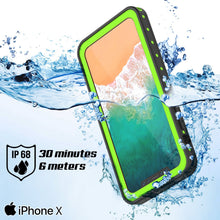 Load image into Gallery viewer, iPhone X Waterproof IP68 Case, Punkcase [Light green] [StudStar Series] [Slim Fit] [Dirtproof] (Color in image: light blue)
