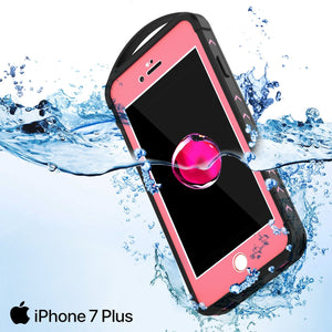 iPhone 7+ Plus Waterproof Case, Punkcase ALPINE Series, Pink | Heavy Duty Armor Cover (Color in image: light blue)