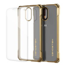 Load image into Gallery viewer, Moto G4 Case, Ghostek Covert Gold Series | Clear TPU | Explosion-Proof Screen Protector | Ultra Fit (Color in image: Gold)
