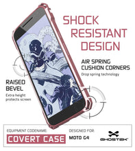 Load image into Gallery viewer, Moto G4 Case, Ghostek Covert Rose Pink Series | Clear TPU | Explosion-Proof Screen Protector (Color in image: Peach)
