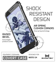 Load image into Gallery viewer, Moto G4 Case, Ghostek Covert Dark Grey Series | Clear TPU | Explosion-Proof Screen Protector (Color in image: Gold)
