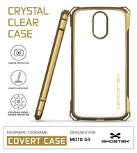 Load image into Gallery viewer, Moto G4 Case, Ghostek Covert Gold Series | Clear TPU | Explosion-Proof Screen Protector | Ultra Fit (Color in image: Dark Gray)
