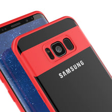 Load image into Gallery viewer, Galaxy S8 Case, Punkcase [MASK Series] [RED] Full Body Hybrid Dual Layer TPU Cover W/ Protective PUNKSHIELD Screen Protector (Color in image: navy)
