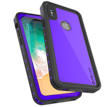 Load image into Gallery viewer, iPhone X Waterproof IP68 Case, Punkcase [Purple] [StudStar Series] [Slim Fit] [Dirtproof] (Color in image: white)
