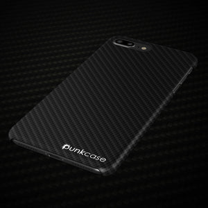 iPhone 8+ Plus Case - Punkcase CarbonShield Jet Black 