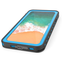 Load image into Gallery viewer, iPhone X Waterproof IP68 Case, Punkcase [Light blue] [StudStar Series] [Slim Fit] [Dirtproof] (Color in image: black)
