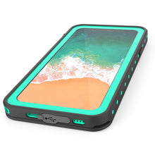 Load image into Gallery viewer, iPhone X Waterproof IP68 Case, Punkcase [Teal] [StudStar Series] [Slim Fit] [Dirtproof] (Color in image: Clear.)
